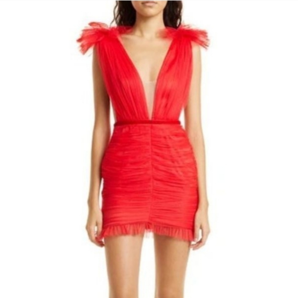 Sau LeeHarlie Body-Con Cocktail Dress - Shade Red Size 10